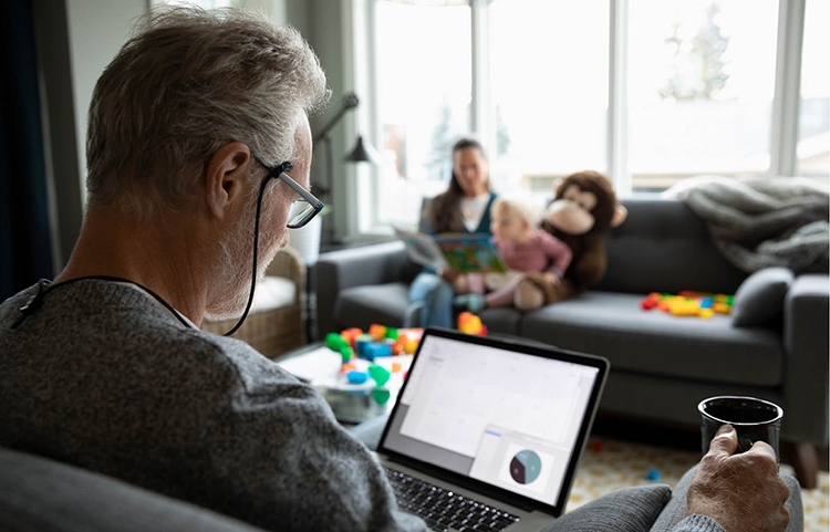 Man working from home